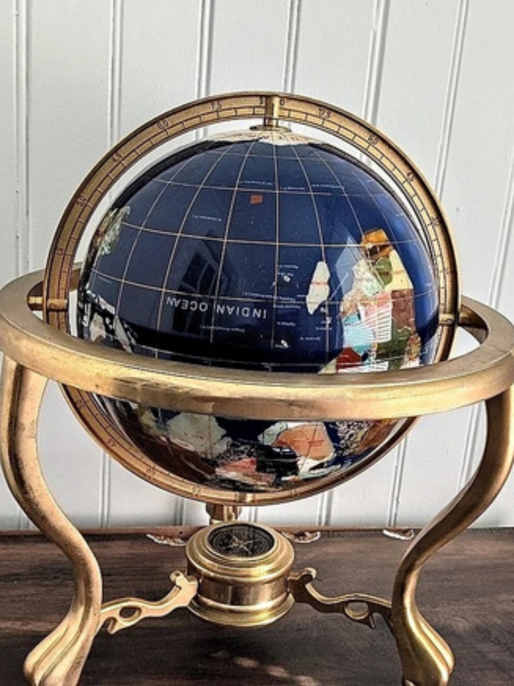 Blue & Gold Globe Decor
